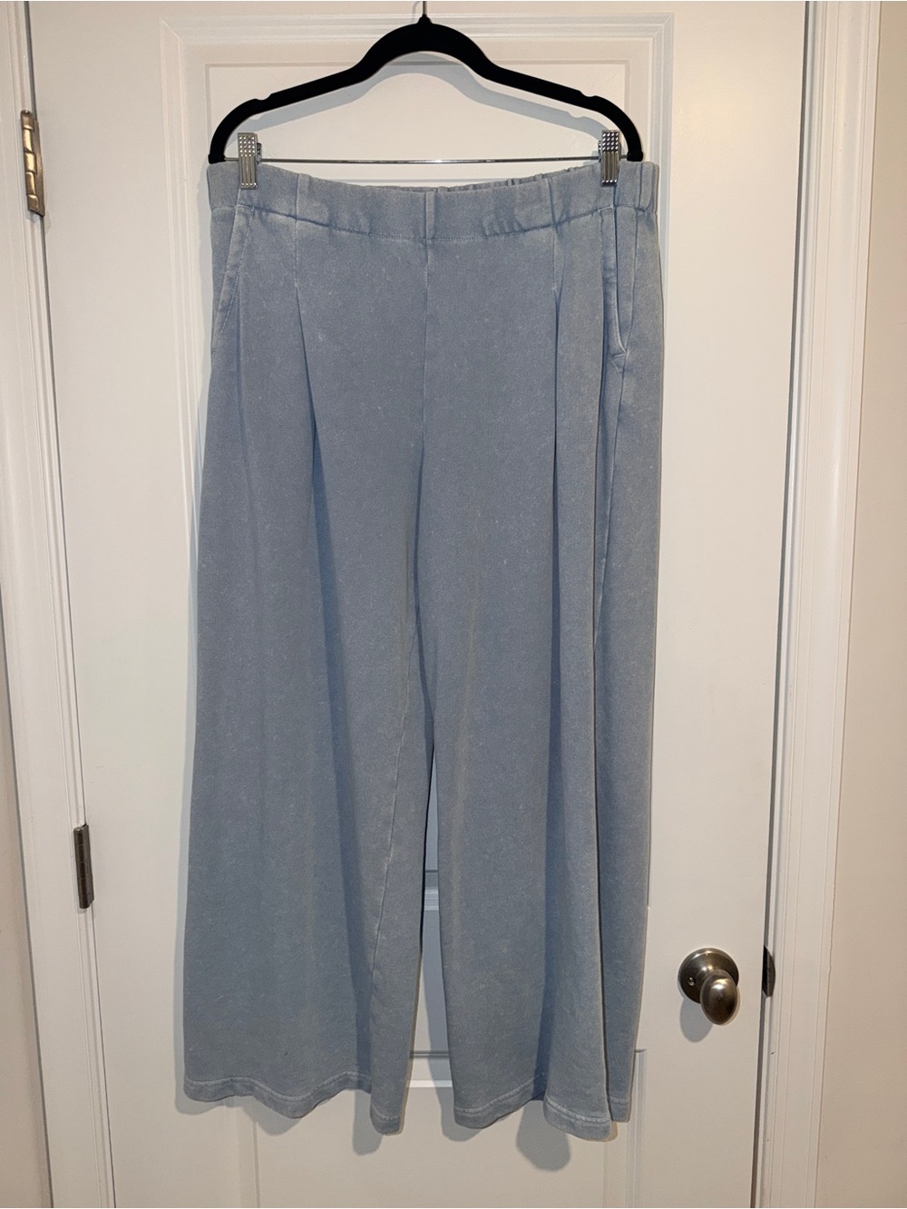 aerie New Heights Turtleneck Sweatshirt and Fleece Trousers Cloud Blue, Size M/L - Picture 8 of 11